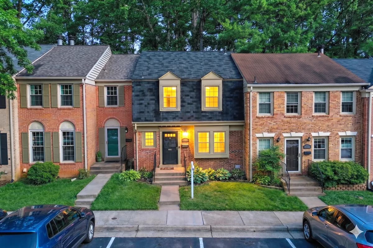 A Northern Virginia home at dusk a buyer could call their own